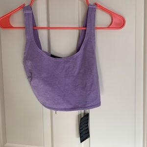 Cropped open back tank